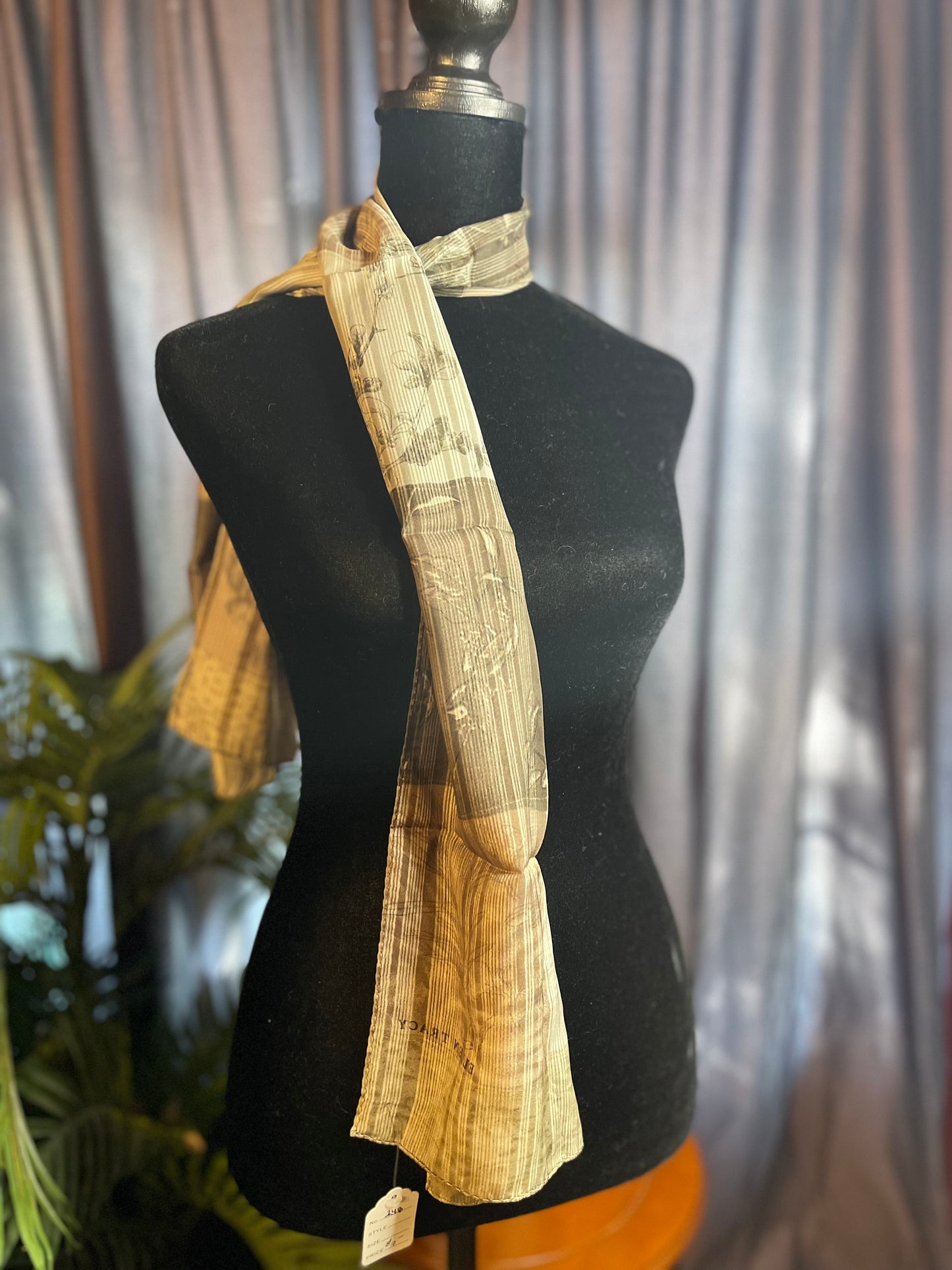 Designer Ellen Tracey Silk Oblong Scarf