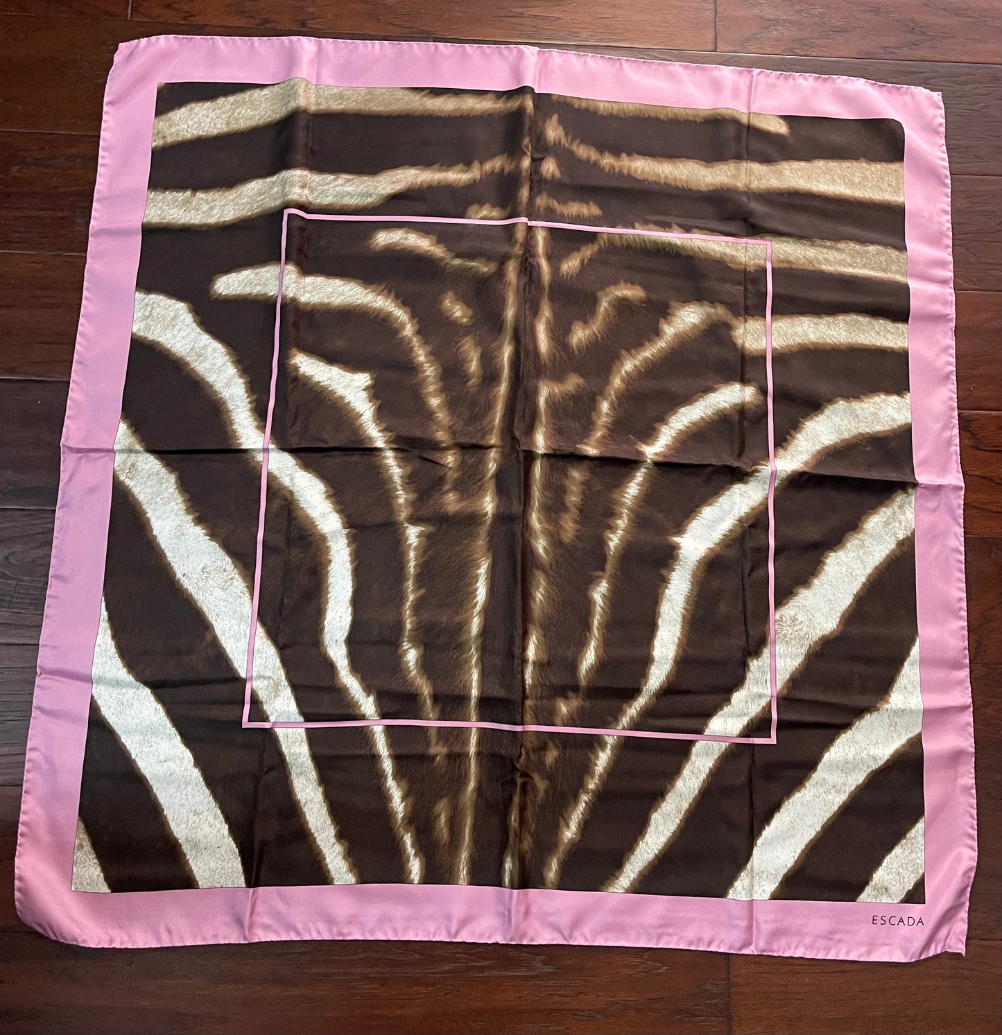 Designer, Vintage, Animal print, Escada Silk Scarf