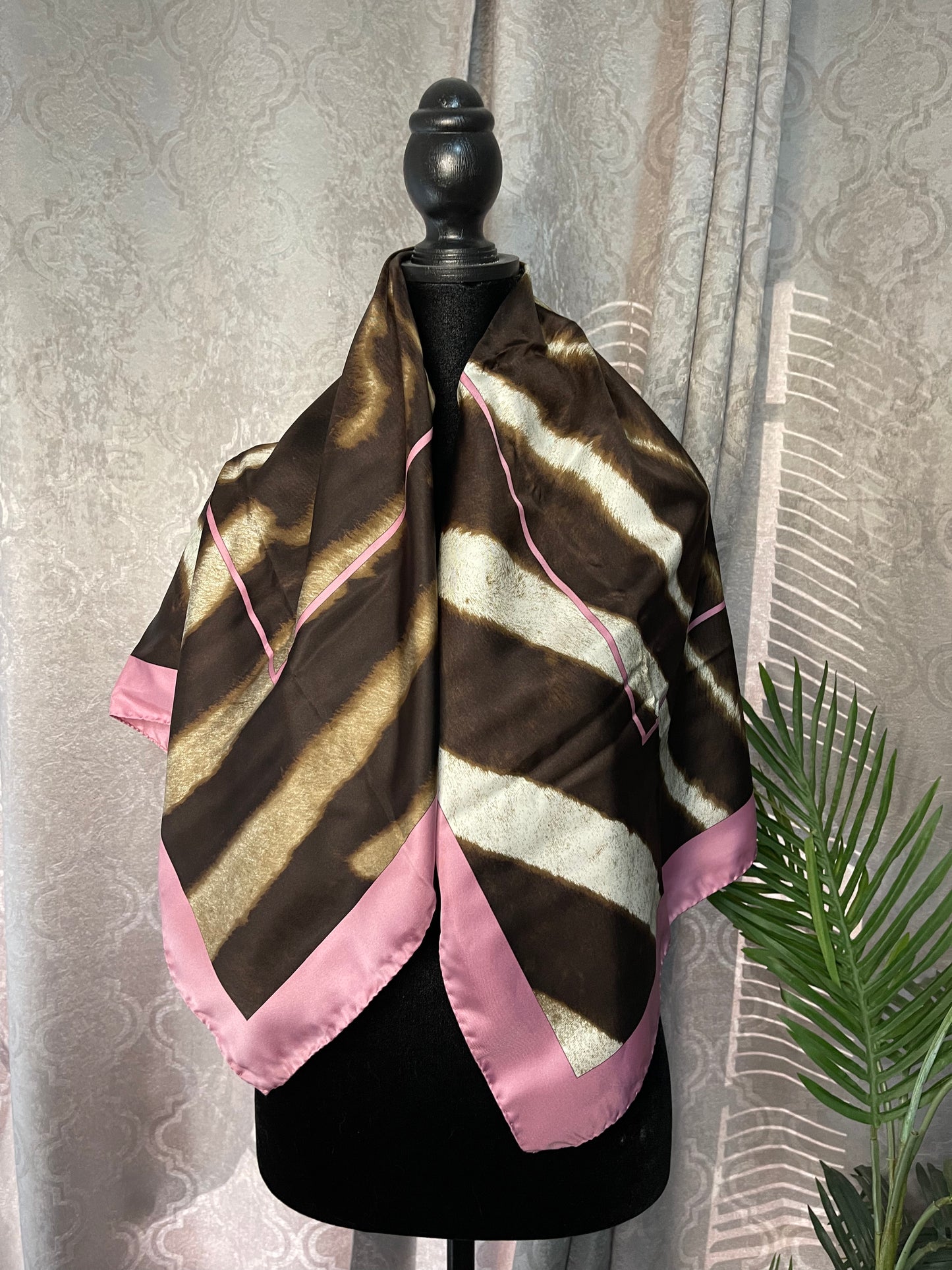 Designer, Vintage, Animal print, Escada Silk Scarf