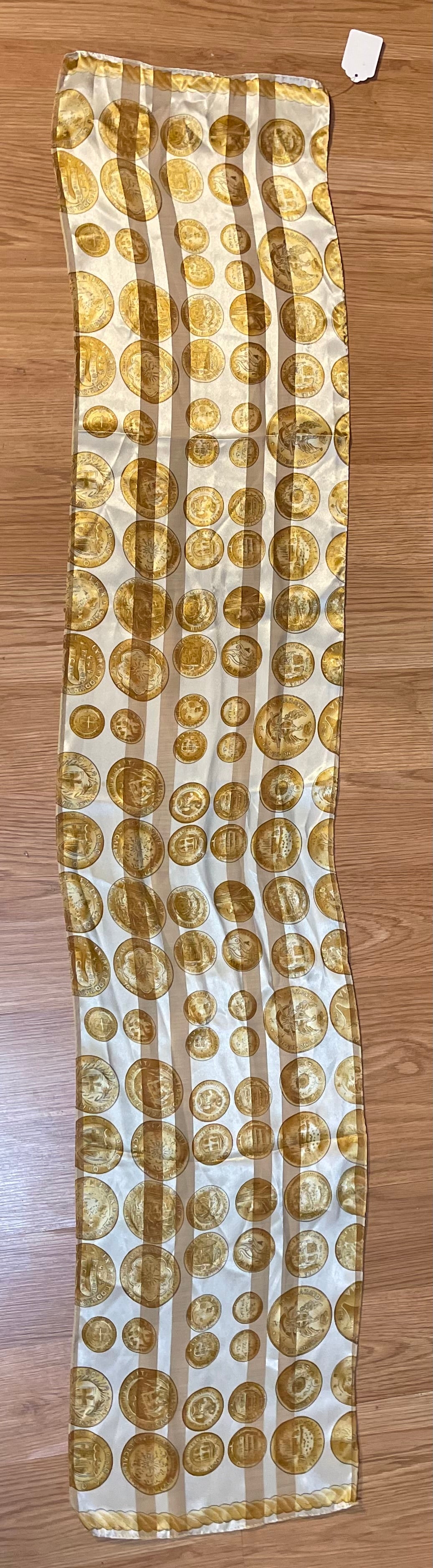 Vintage coin oblong scarf