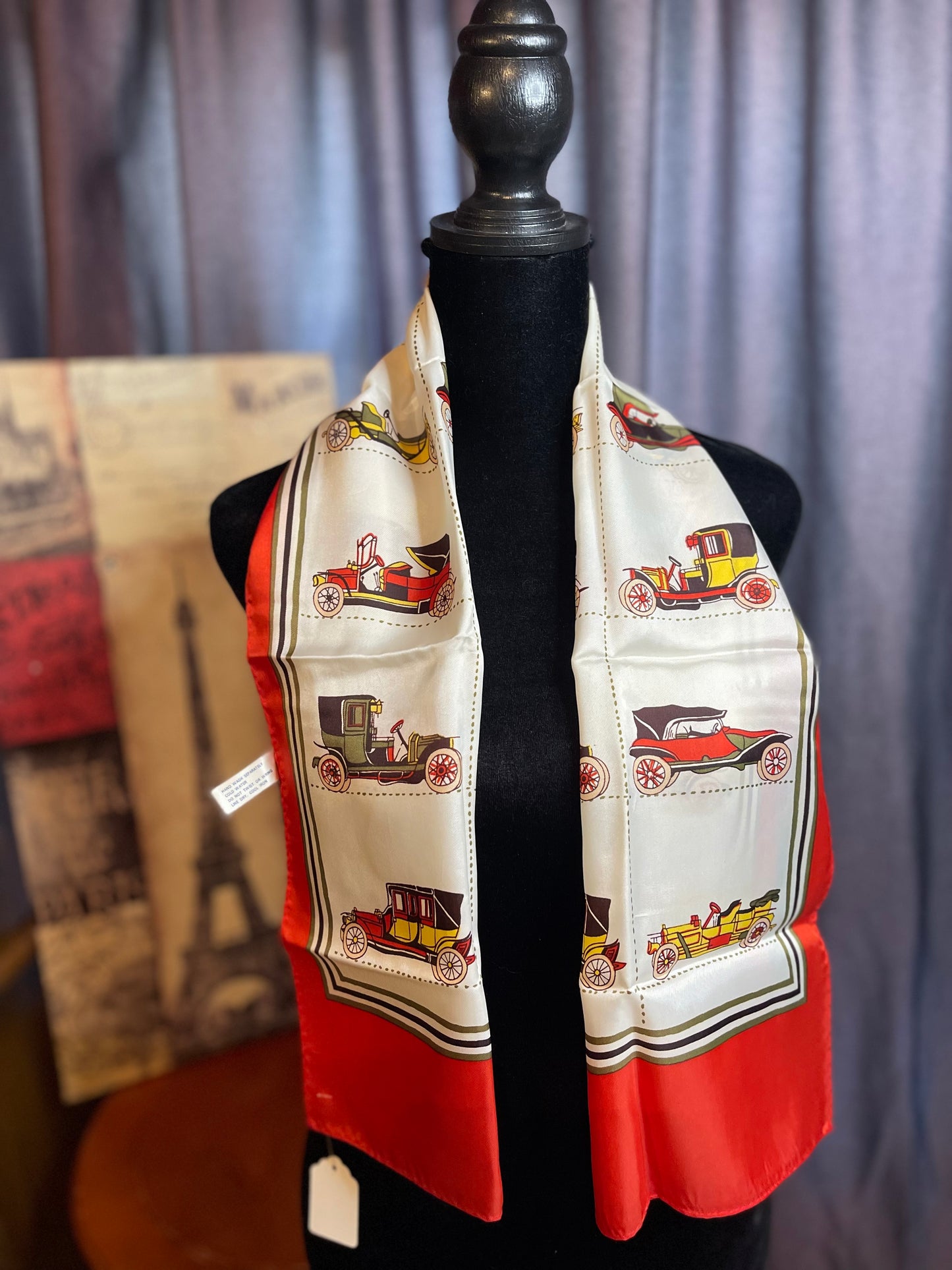 Vintage Silk Oblong Car Scarf