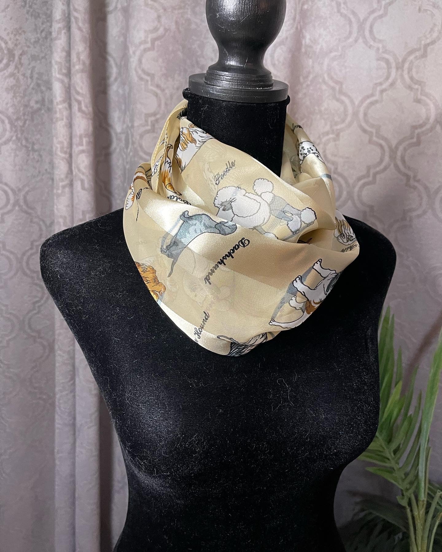 Oblong Beige Dog Scarf