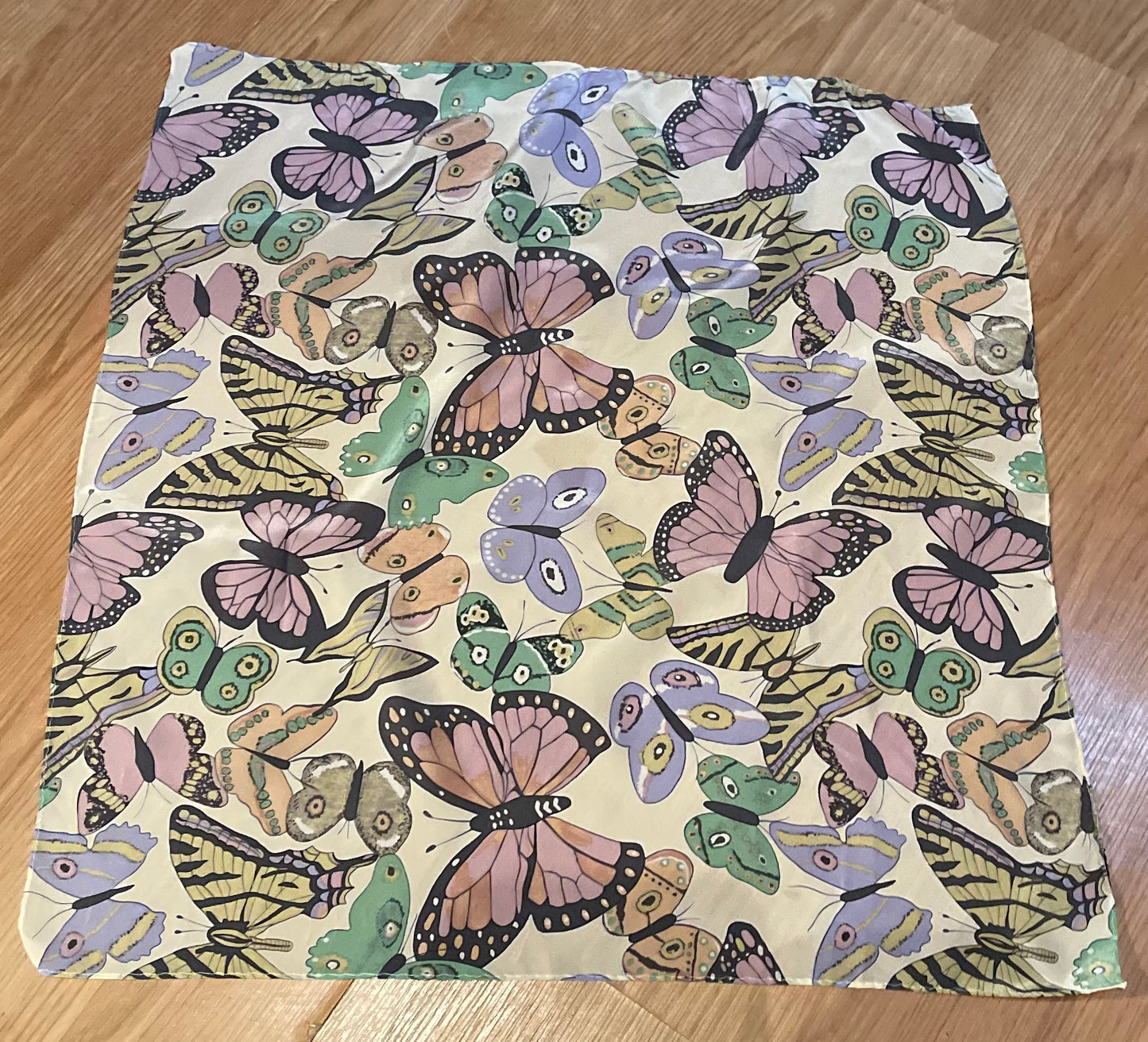 Vintage Silk Butterfly Scarf