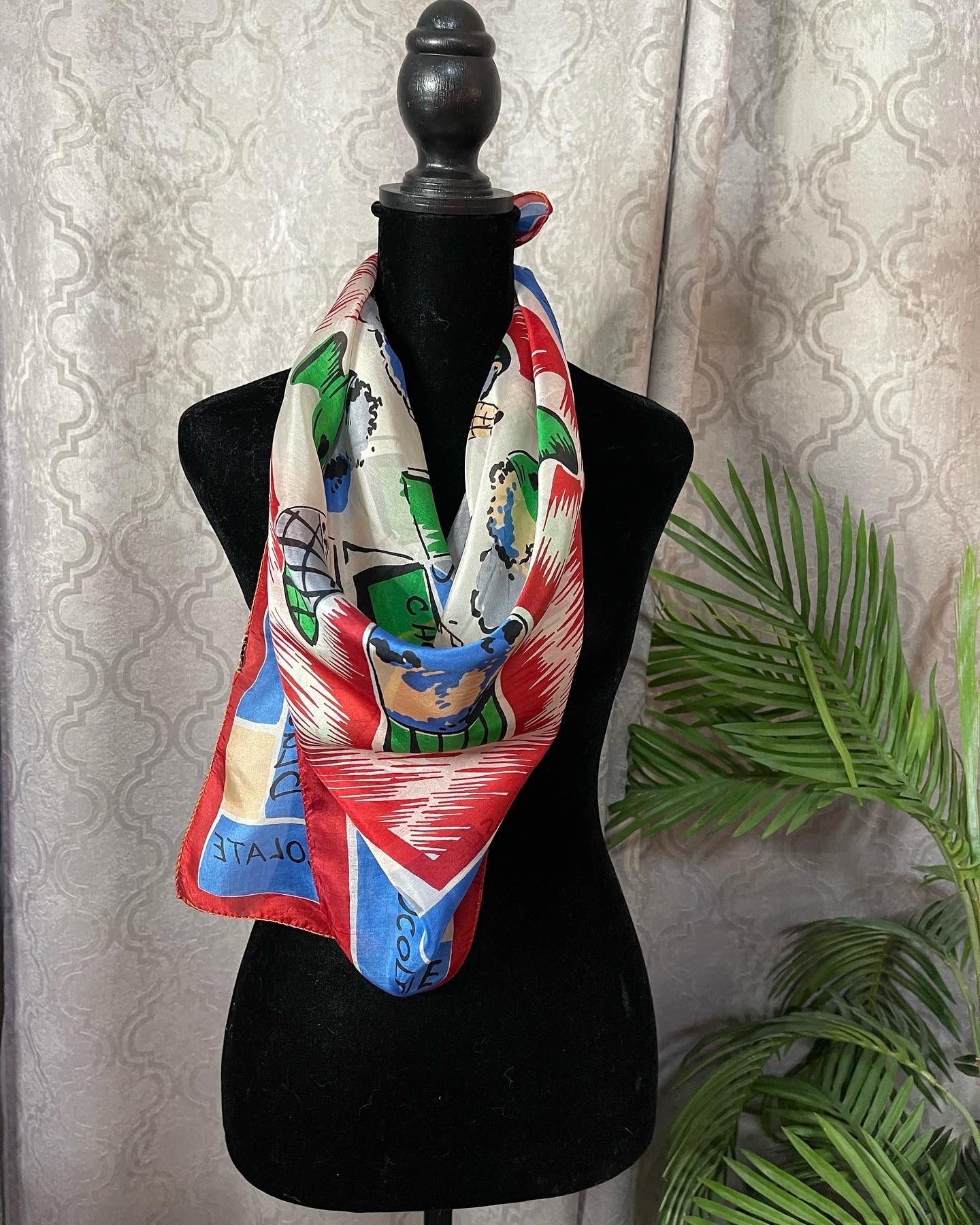 Vintage Ice Cream Silk Scarf