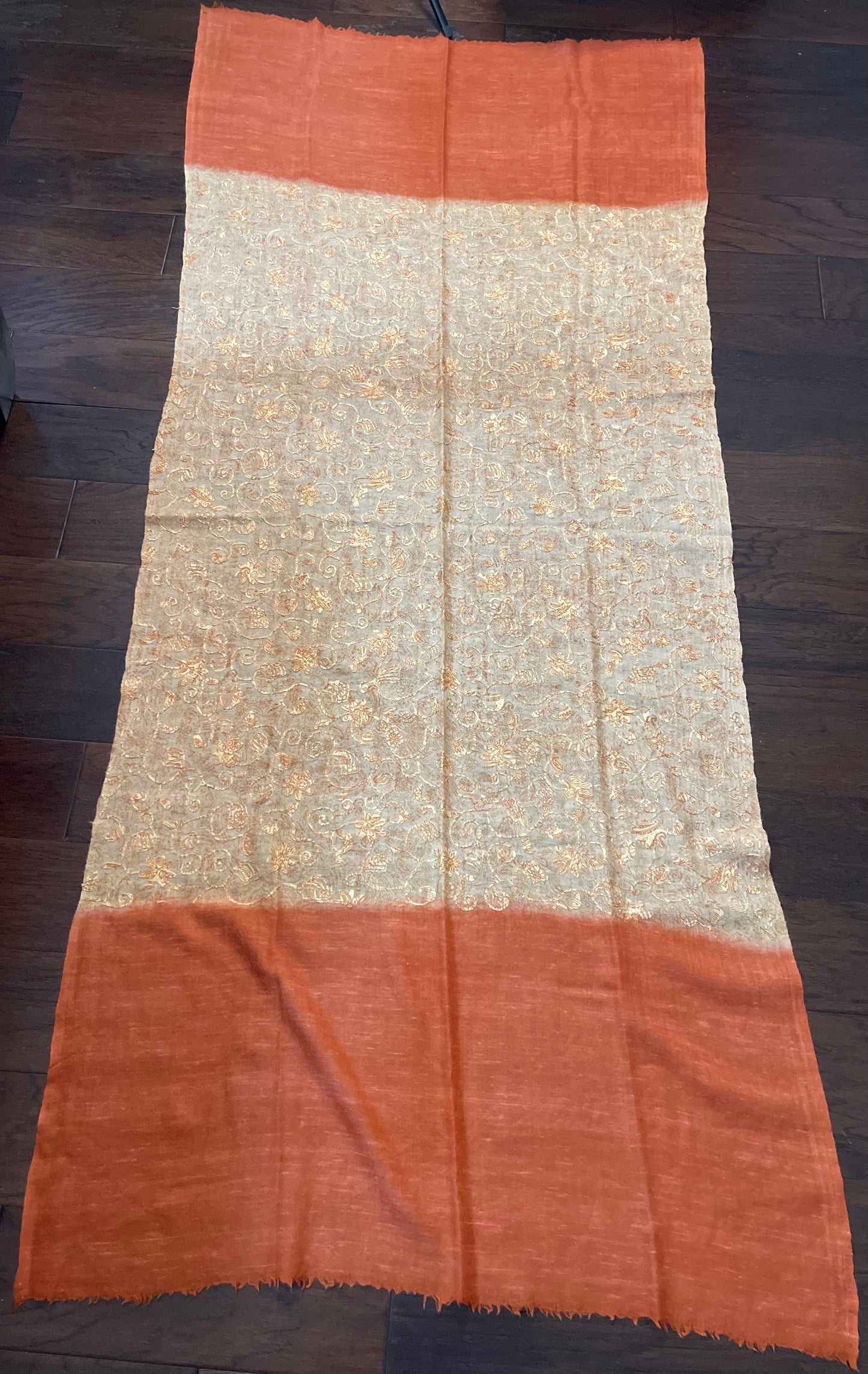 Orange  Angora Scarf