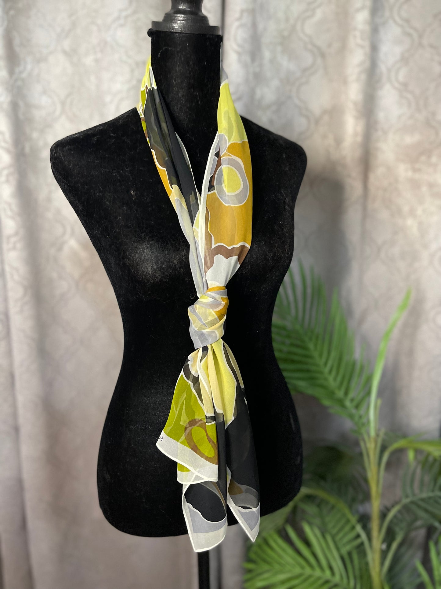 Designer, vintage,  Echo Chiffon Scarf