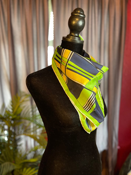Designer, Vintage Patricia Dumont Silk scarf