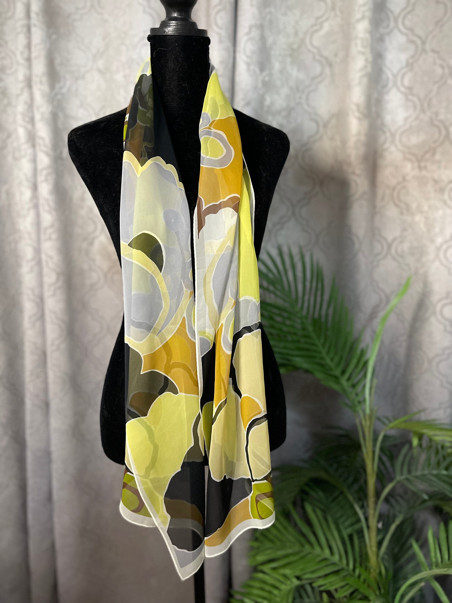 Designer, vintage,  Echo Chiffon Scarf