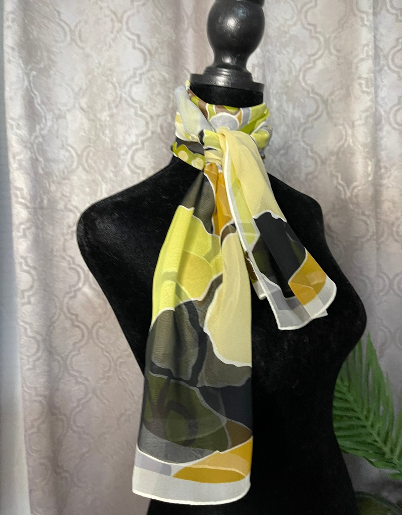 Designer, vintage,  Echo Chiffon Scarf