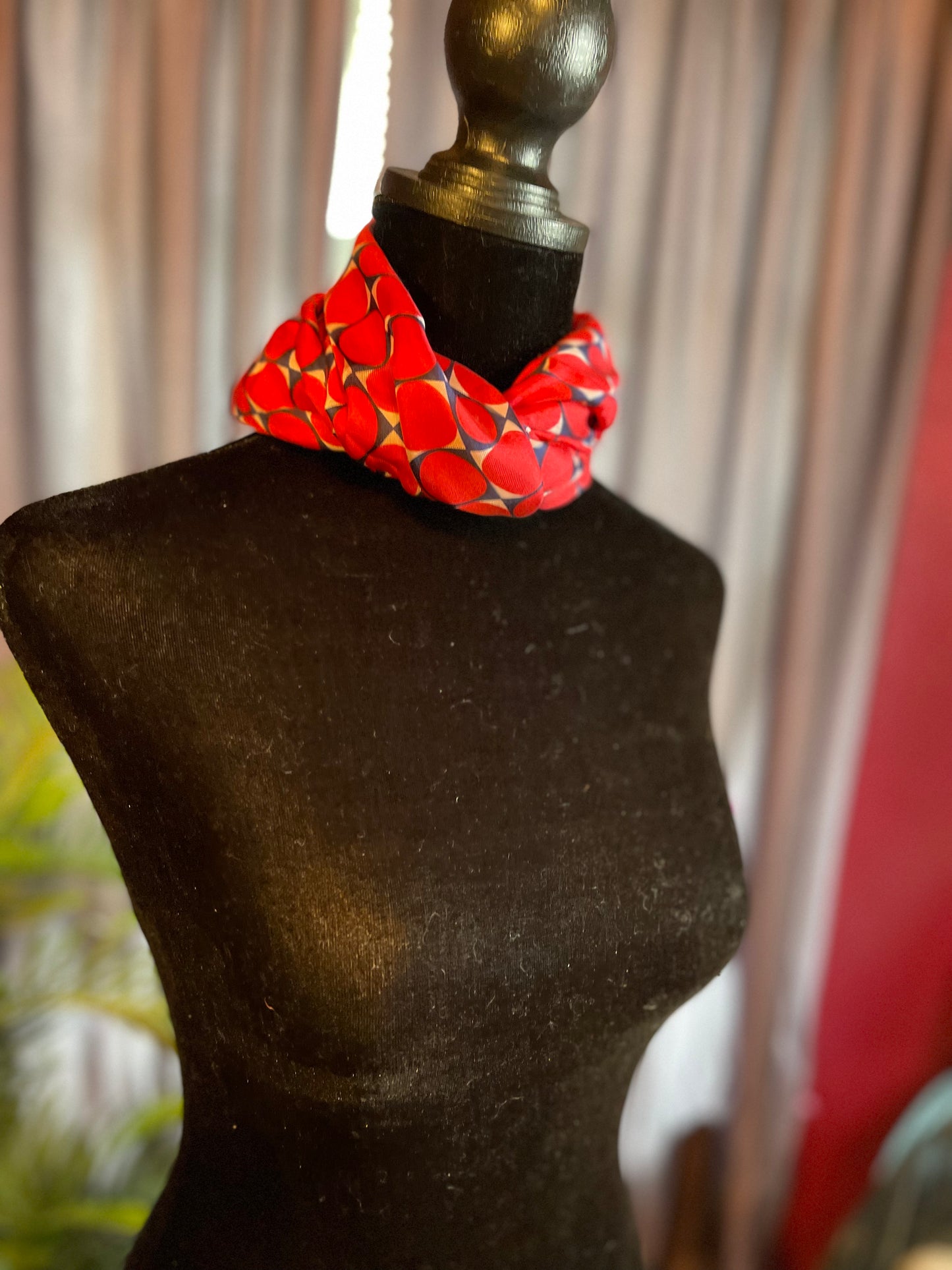 Vintage Silk Polka Dot Scarf