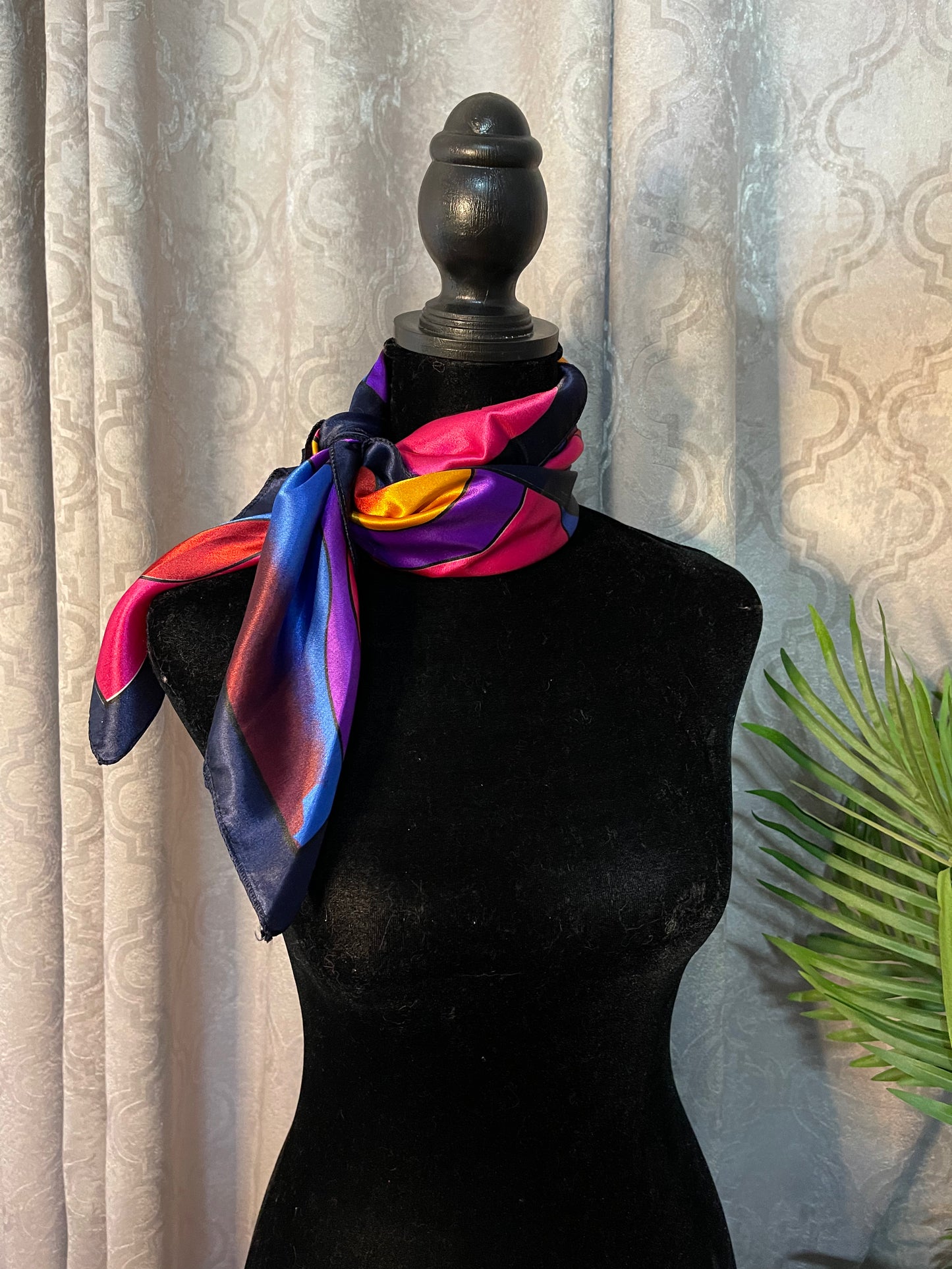 Designer Paloma Picasso Silk Scarf